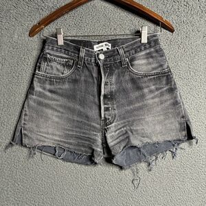 RE/DONE x Levi’s 501 THE HIGH RISE Distressed Cut Off Button Fly Jean Shorts 25